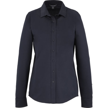 TATRA Eco Long Sleeve Knit Button Up Shirt-Women's - Image 13