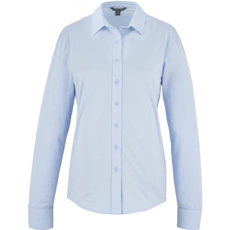 TATRA Eco Long Sleeve Knit Button Up Shirt-Women's - Image 7