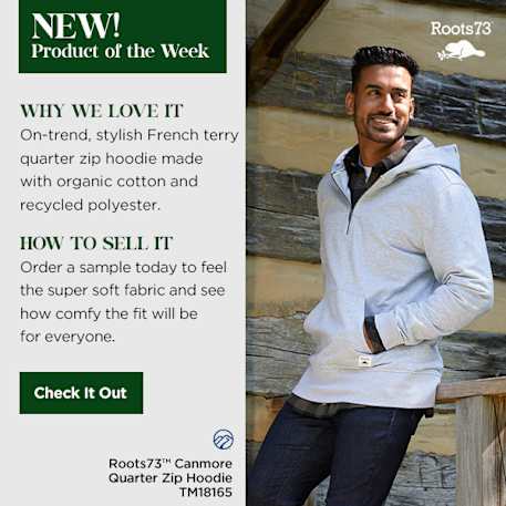 Roots73 CANMORE Eco Quarter Zip Hoody - Unisex - Image 2