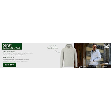 Roots73 CANMORE Eco Quarter Zip Hoody - Unisex - Image 3
