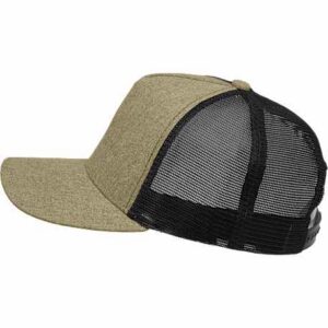 Recycled Cotton Canvas 5 Panel Mesh Back Ballcap
