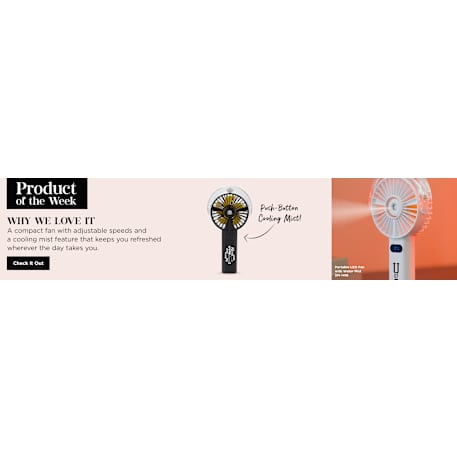 Rechargeable Portable LED Fan with Water Mist