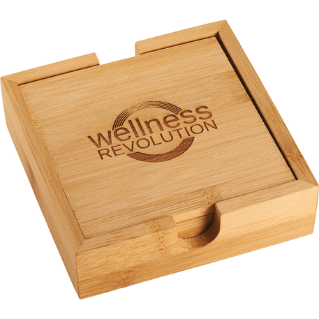 Bamboo Coaster Set - Image 5